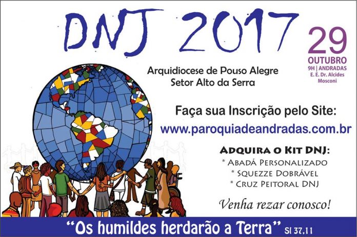 Dia Nacional da Juventude (DNJ) será realizado neste domingo em Andradas