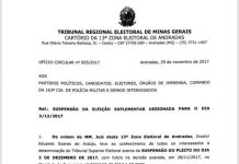 Eleições de domingo em Ibitiúra são suspensas pelo TSE